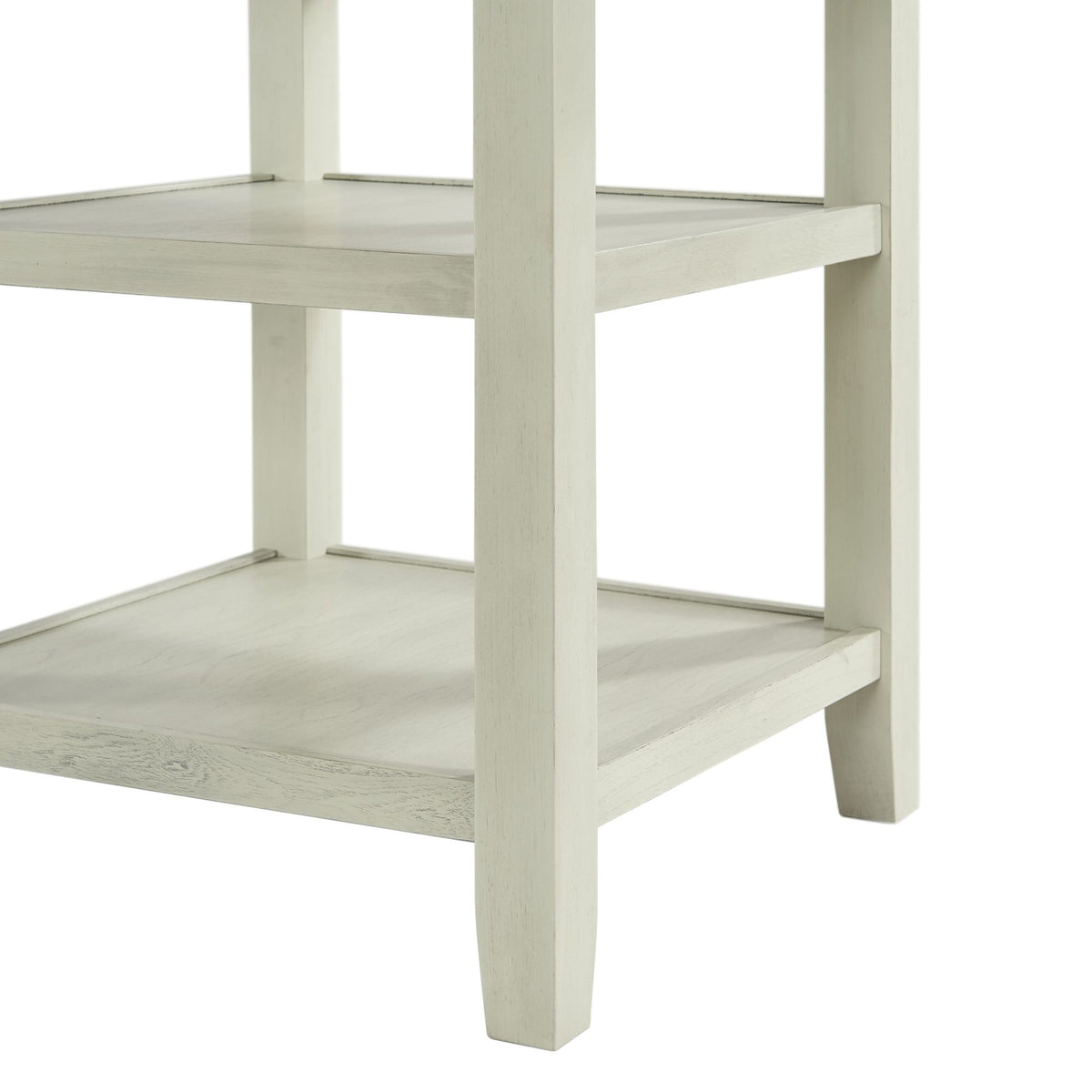 Amherst Counter Table w/Wood Leg White Finish