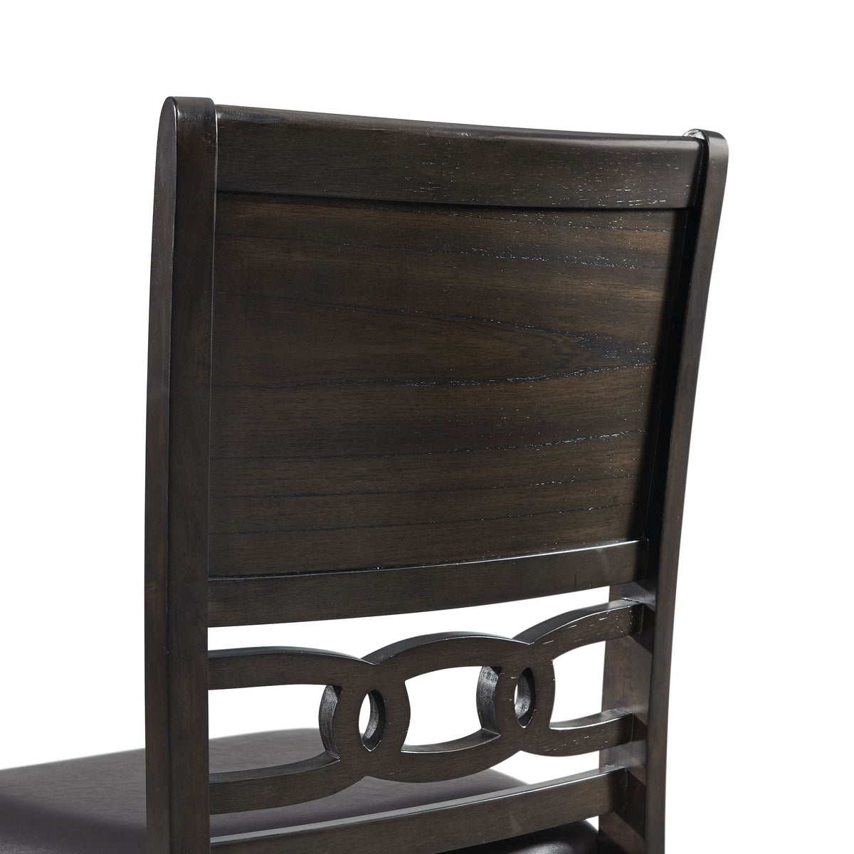 Amherst Standard Height 5PC Dining Set-Table and Four Faux Leather Side Chairs in Walnut