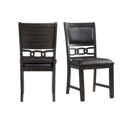 Amherst Dining Side Chair W/PU Cushion Side Stretcher Dark Finish (2 Per Pack) - Jack’s Furniture and More (Laredo, TX)