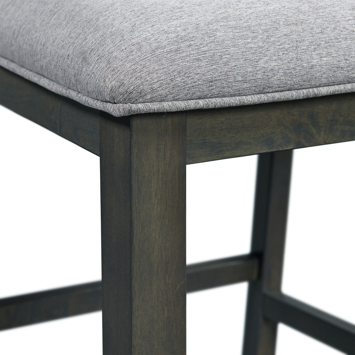 Amherst Counter Side Chair W/Fabric Cushion Grey Finish (2 Per Pack)