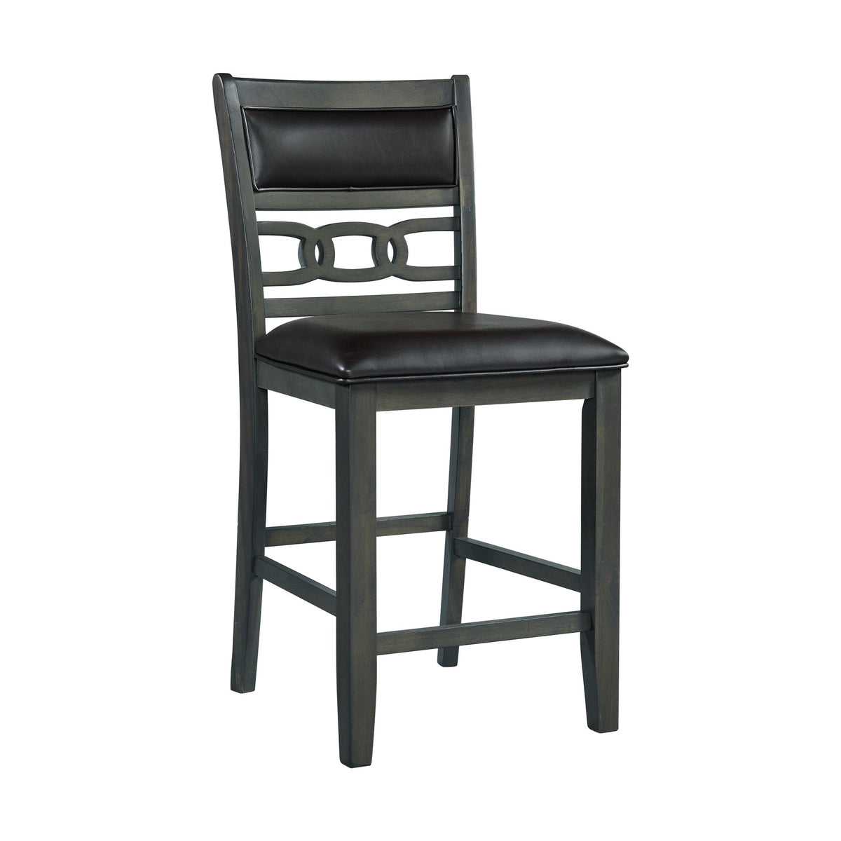 Amherst Counter Height Dining Set in Grey-Table & Four PU Chairs