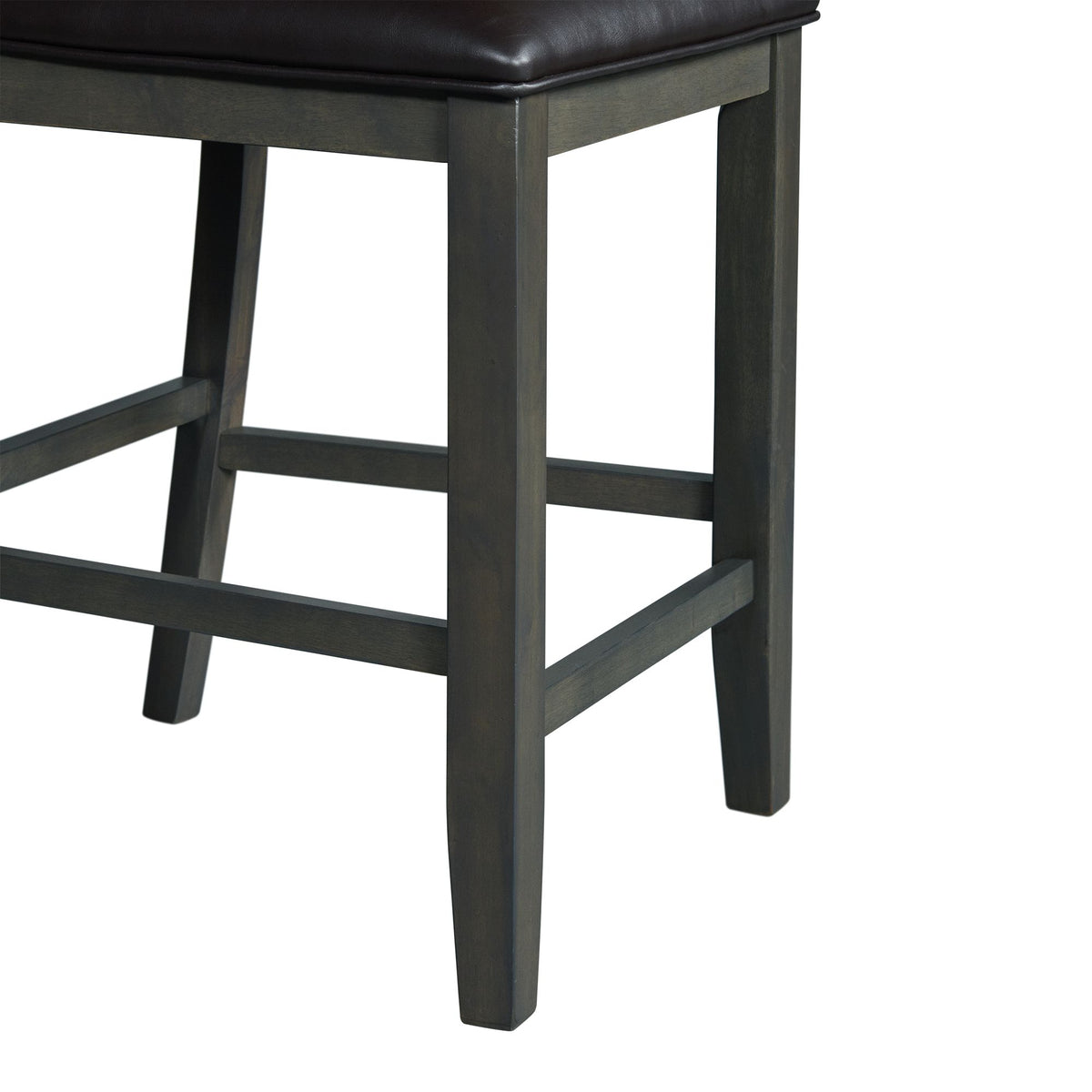 Amherst Counter Height Dining Set in Grey-Table & Four PU Chairs