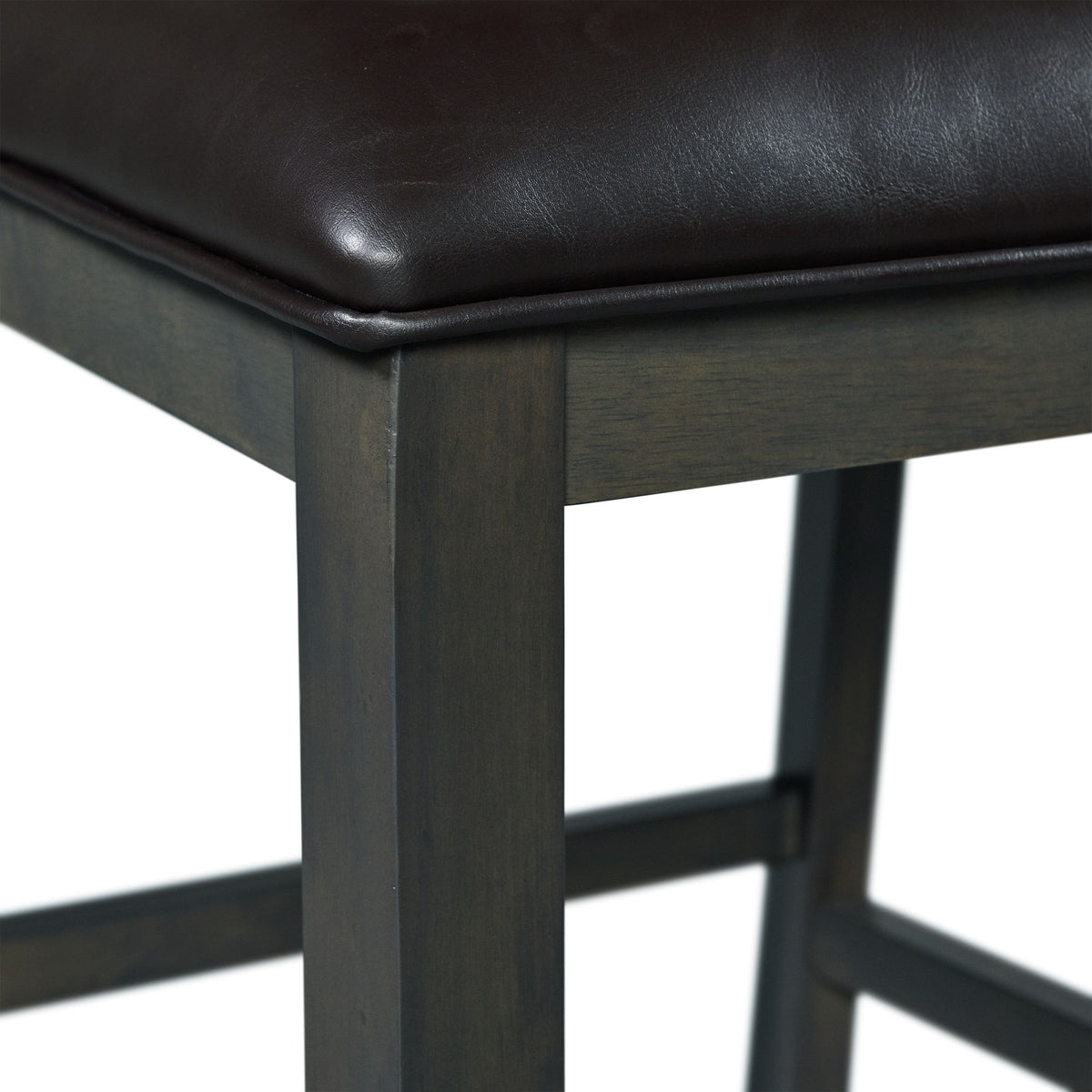 Amherst Counter Height Dining Set in Grey-Table & Four PU Chairs