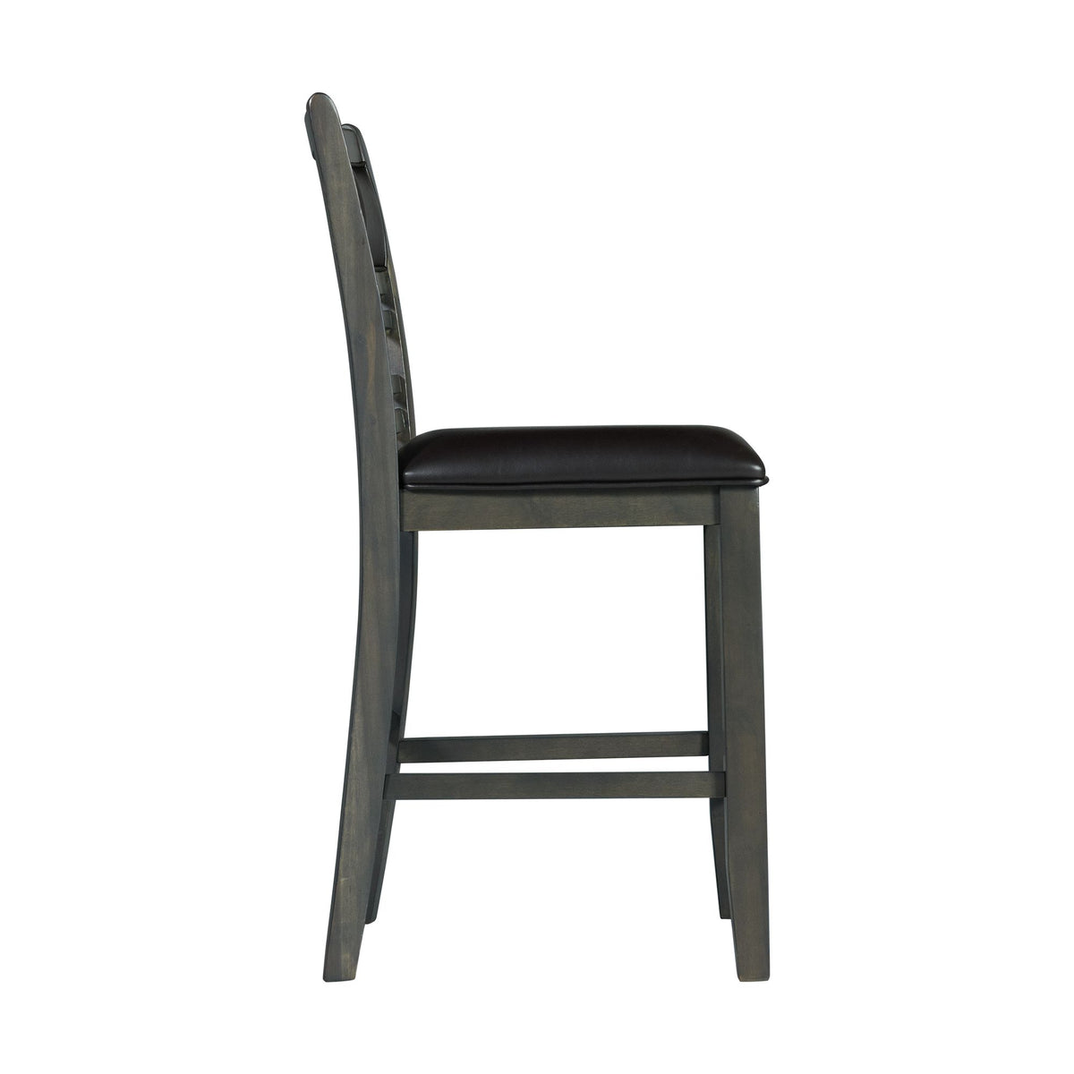 Amherst Counter Side Chair W/PU Cushion Grey Finish (2 Per Pack)