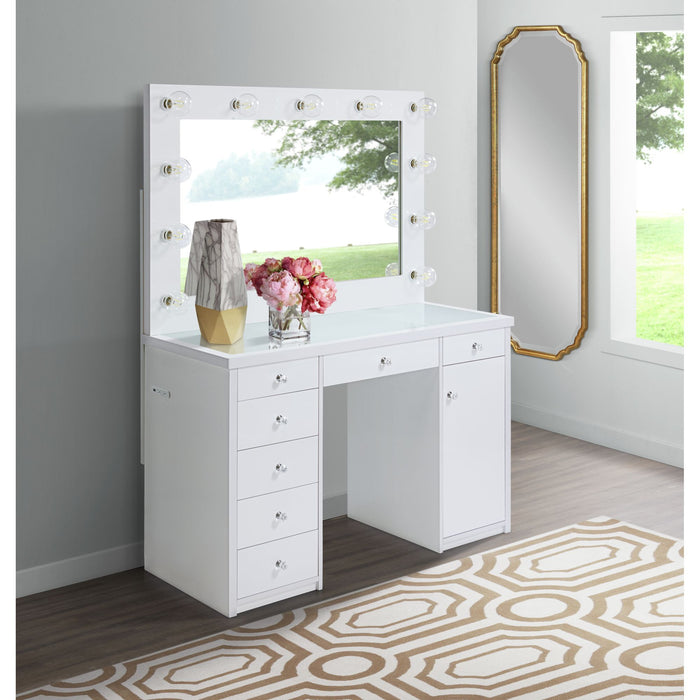 Amia Complete Dressing Table with Lightbulbs - Jack’s Furniture and More (Laredo, TX)
