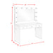 Ariana Complete Dressing Table with Lightbulbs - Jack’s Furniture and More (Laredo, TX)