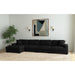 Arizona 4PC Sectional Set with LHF Chaise in Steno Black - Jack’s Furniture and More (Laredo, TX)
