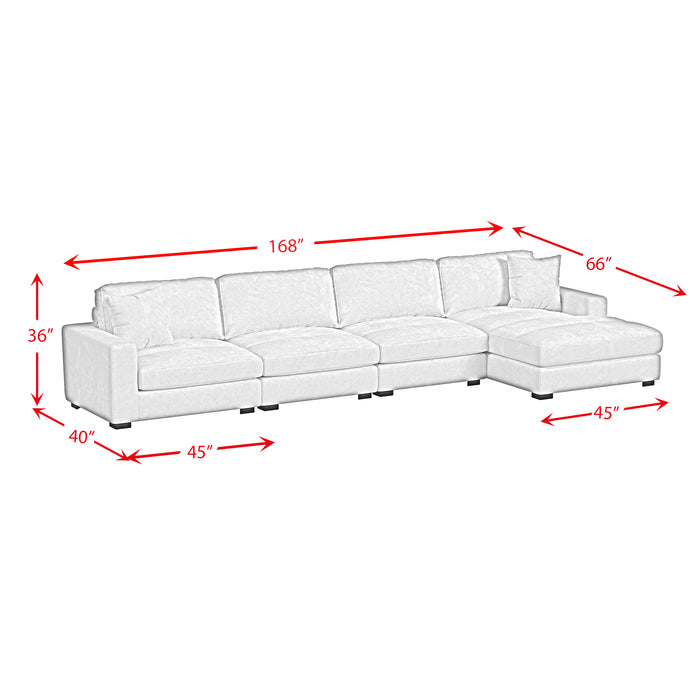 Arizona 4PC Sectional Set with RHF Chaise in Steno Black - Jack’s Furniture and More (Laredo, TX)