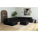 Arizona 7PC Sectional Set with LHF Chaise in Steno Black - Jack’s Furniture and More (Laredo, TX)