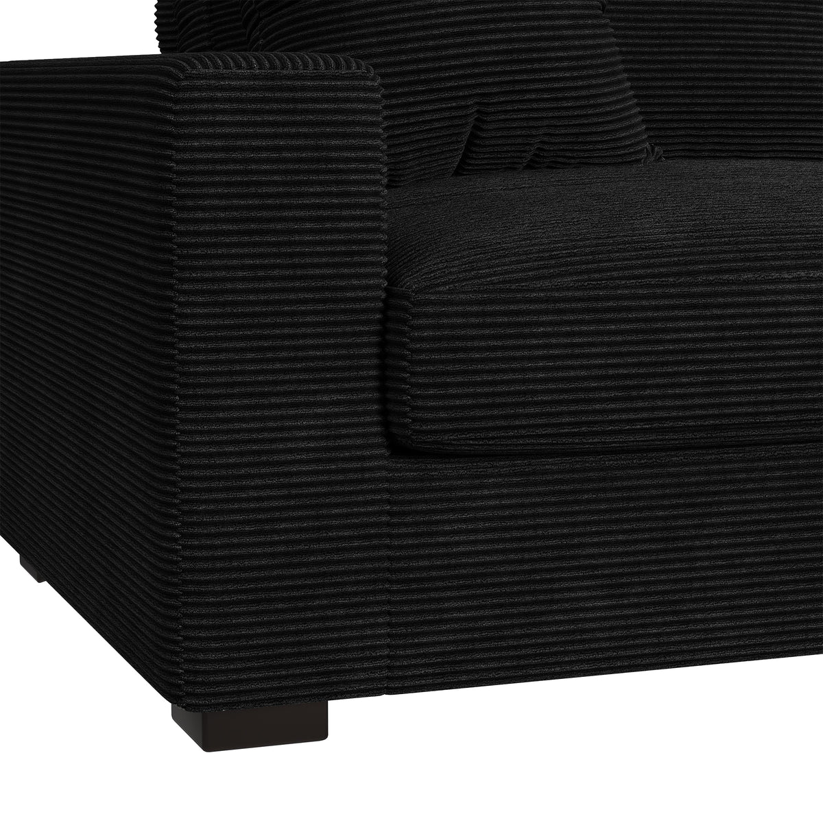 Arizona 4PC Sectional Set with RHF Chaise in Steno Black - Jack’s Furniture and More (Laredo, TX)