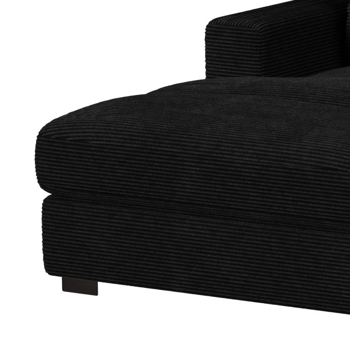 Arizona 4PC Sectional Set with LHF Chaise in Steno Black