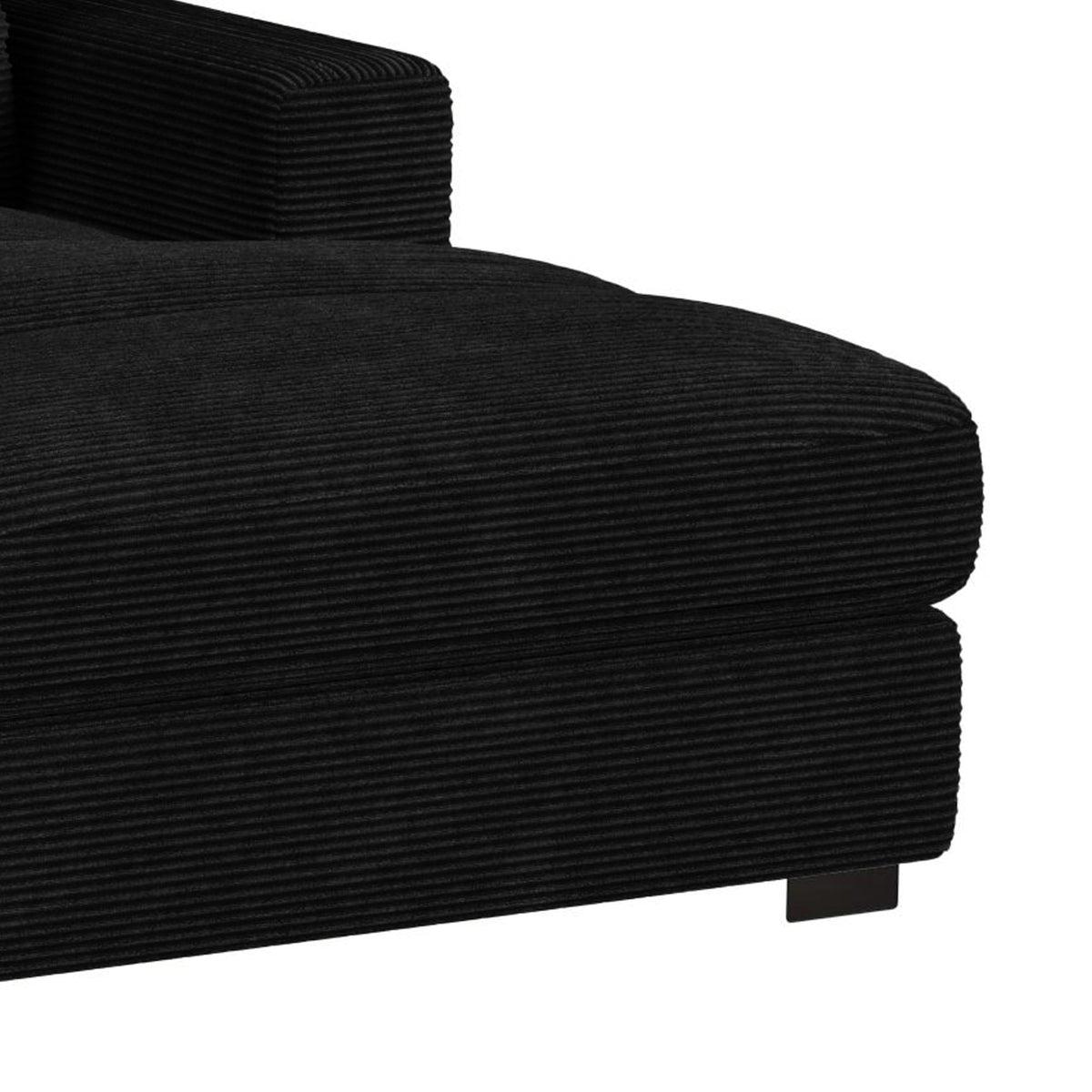 Arizona 4PC Sectional Set with RHF Chaise in Steno Black - Jack’s Furniture and More (Laredo, TX)