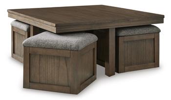 Boardernest Coffee Table with 4 Stools - Jack’s Furniture and More (Laredo, TX)