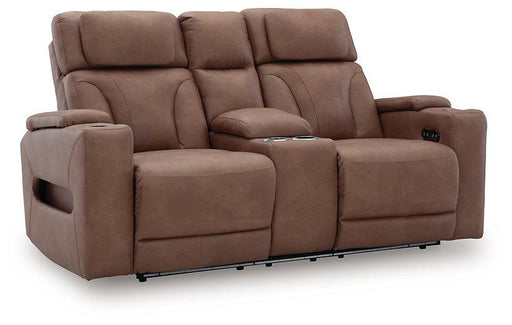 Clean-Slate Power Reclining Loveseat with Console - Jack’s Furniture and More (Laredo, TX)