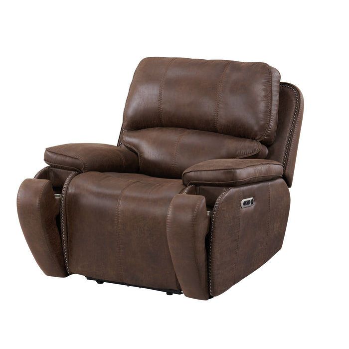 Atlantis Power Motion Recliner with Power Head Recliner in Heritage Brown - Jack’s Furniture and More (Laredo, TX)