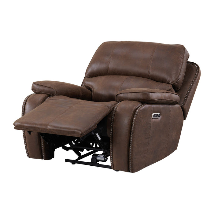 Atlantis Power Motion Recliner with Power Head Recliner in Heritage Brown - Jack’s Furniture and More (Laredo, TX)