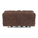 Atlantis Power Motion Loveseat with Power Motion Head Recliner & Console in Heritage Brown - Jack’s Furniture and More (Laredo, TX)