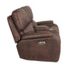 Atlantis Power Motion Loveseat with Power Motion Head Recliner & Console in Heritage Brown - Jack’s Furniture and More (Laredo, TX)