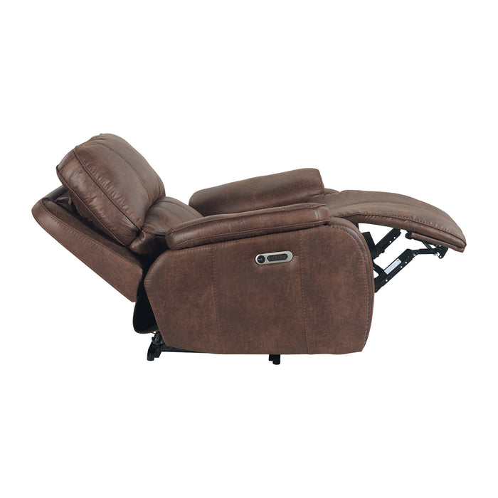 Atlantis Power Motion Recliner with Power Head Recliner in Heritage Brown - Jack’s Furniture and More (Laredo, TX)