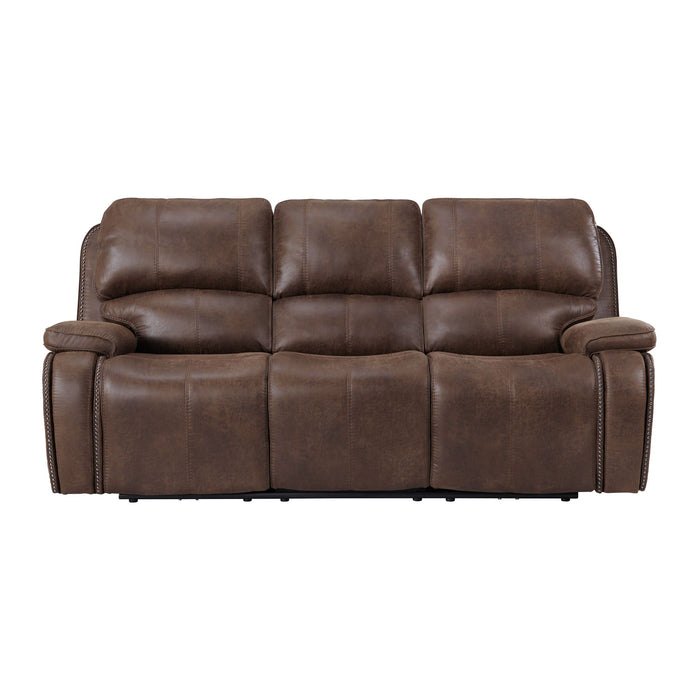 Atlantis Power Motion Sofa with Power Motion Head Recliner in Heritage Brown - Jack’s Furniture and More (Laredo, TX)