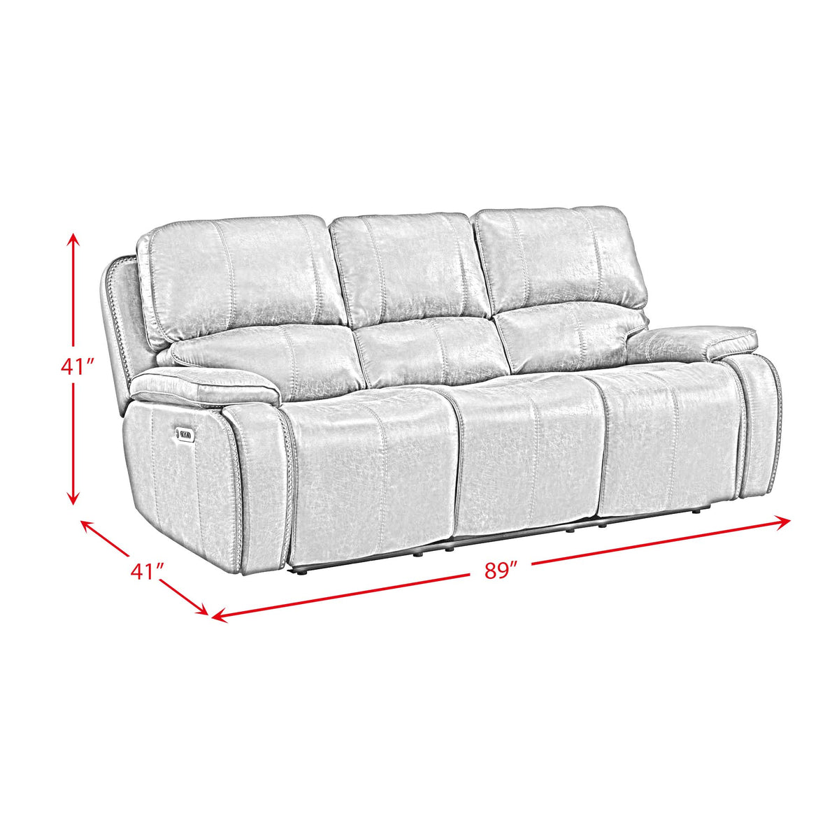 Atlantis Power Motion Sofa with Power Motion Head Recliner in Heritage Brown - Jack’s Furniture and More (Laredo, TX)