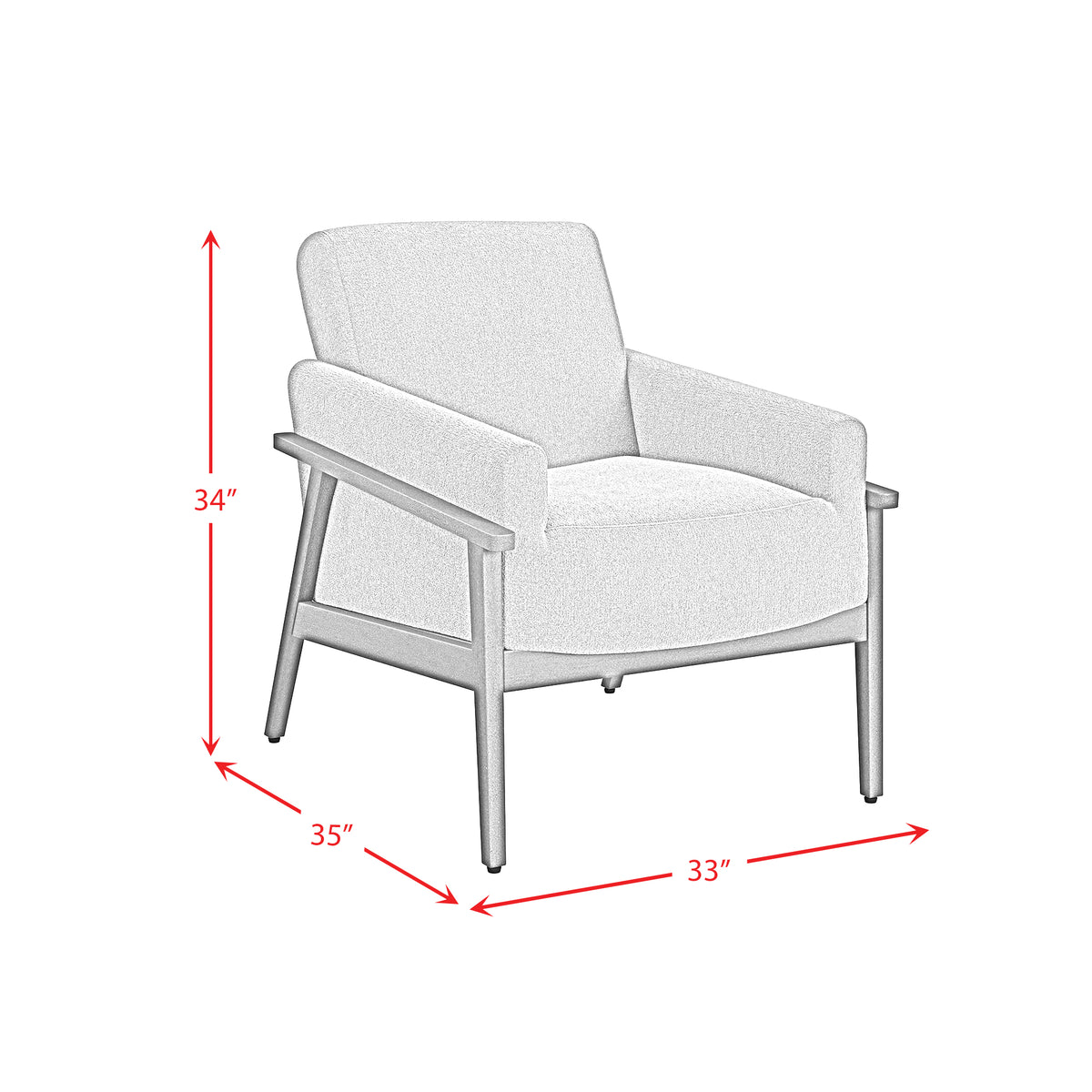 Ava Chair in Langley Cocoa