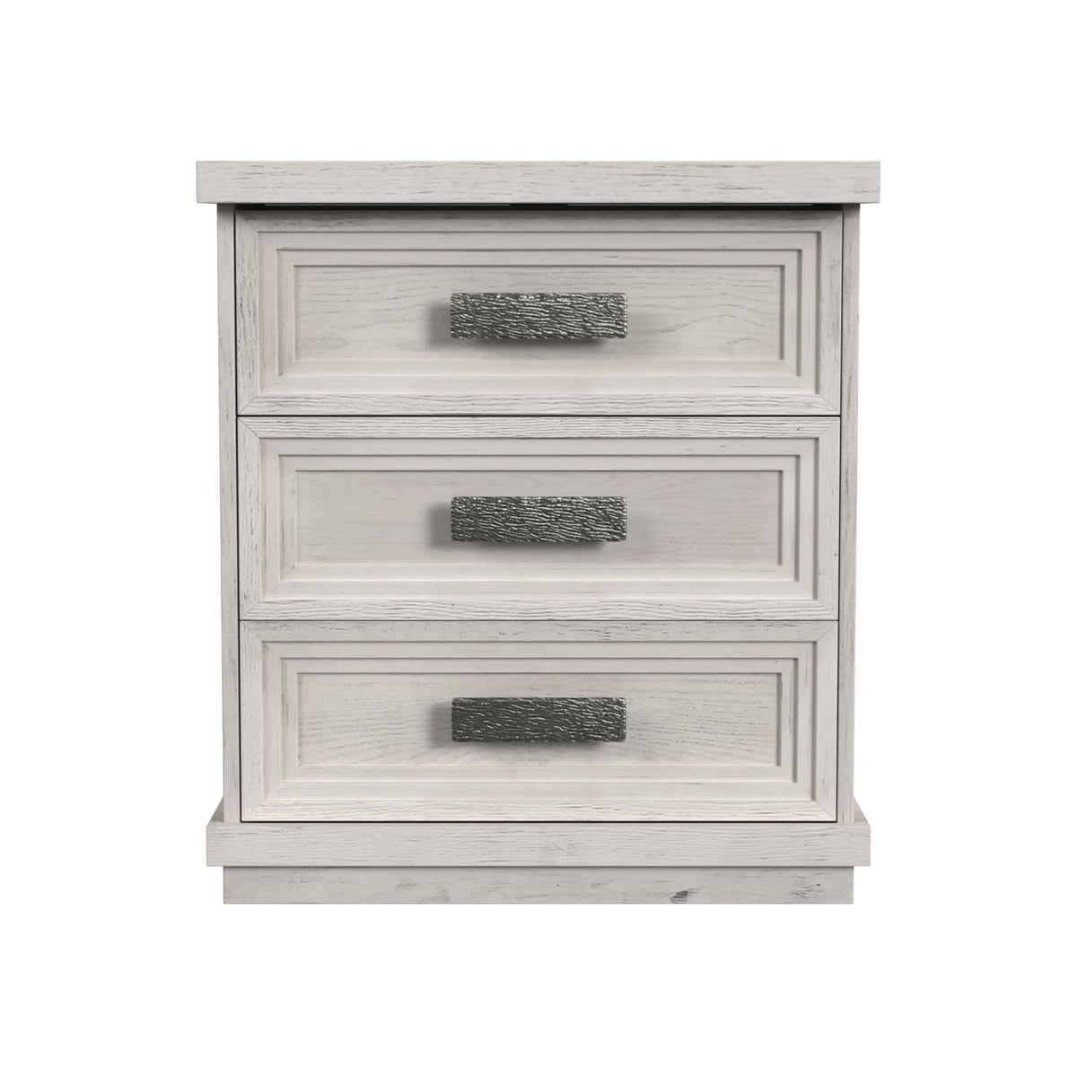 Avalanche 3-Drawer Nightstand with USB in Antique White - Jack’s Furniture and More (Laredo, TX)
