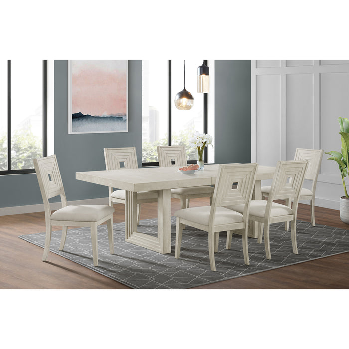 Avalanche Standard Height Dining Set in Antique White-Table and Four Chairs - Jack’s Furniture and More (Laredo, TX)