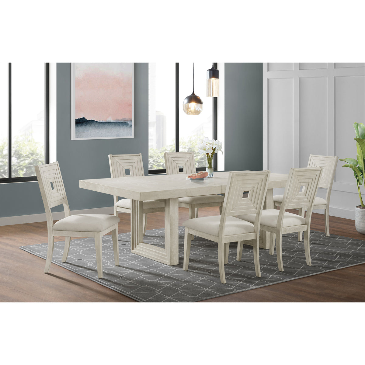 Avalanche Dining Side Chair in Antique White (2 Per Carton) - Jack’s Furniture and More (Laredo, TX)
