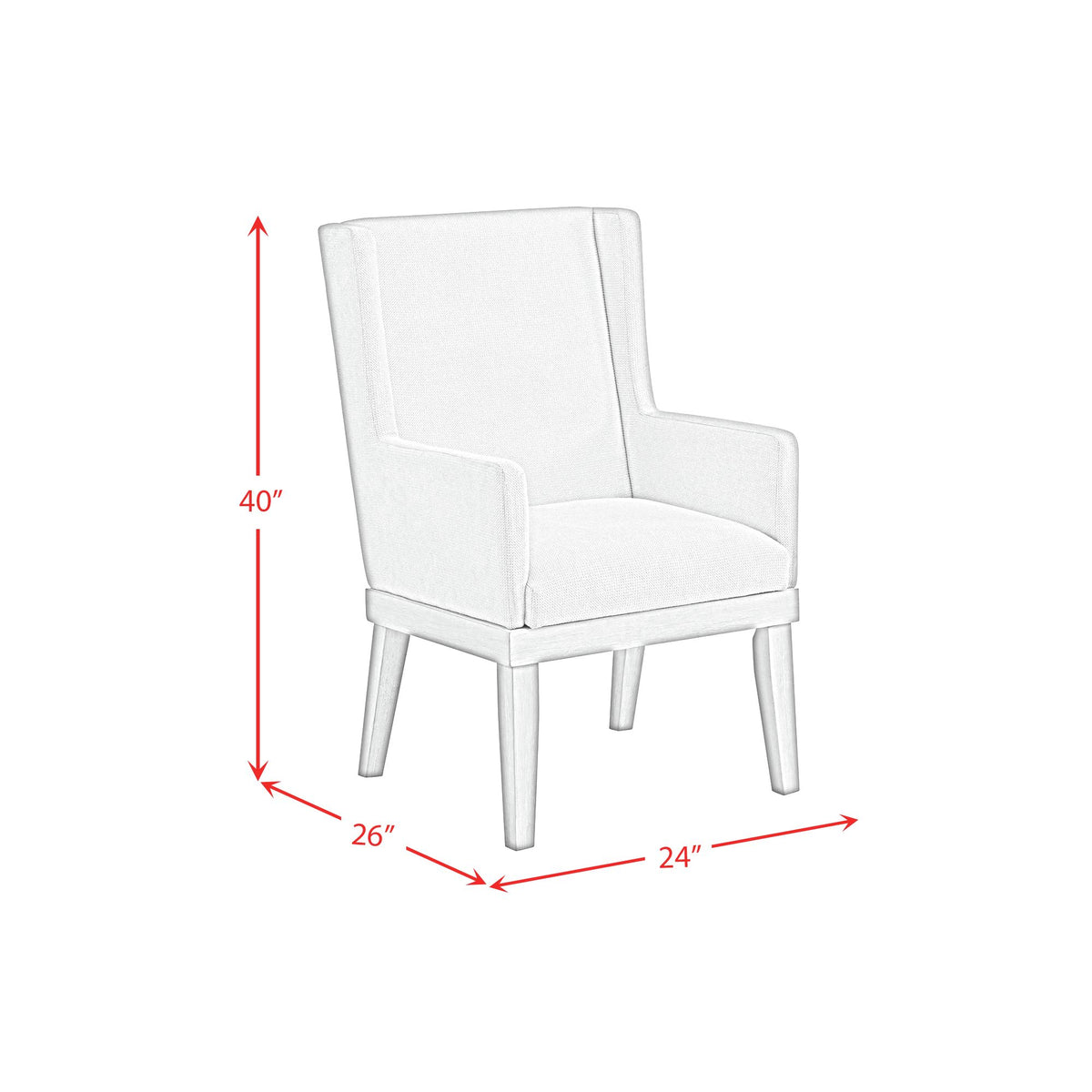 Avalanche Dining Arm Chair in Antique White (2 Per Carton)