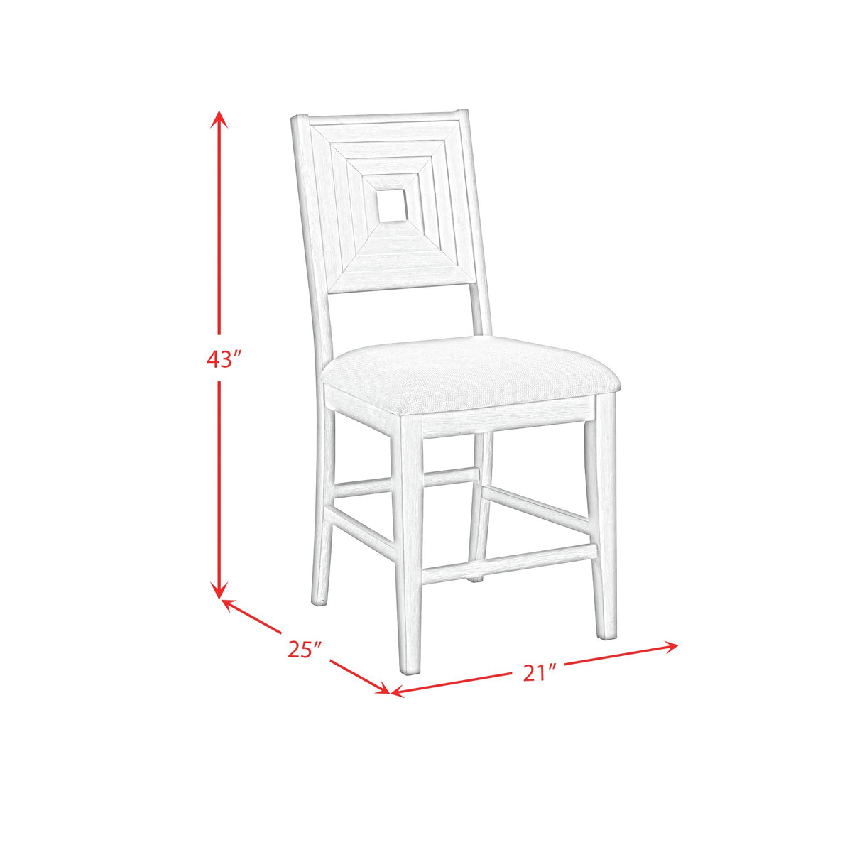 Avalanche Counter Side Chair in Antique White (2 Per Carton) - Jack’s Furniture and More (Laredo, TX)