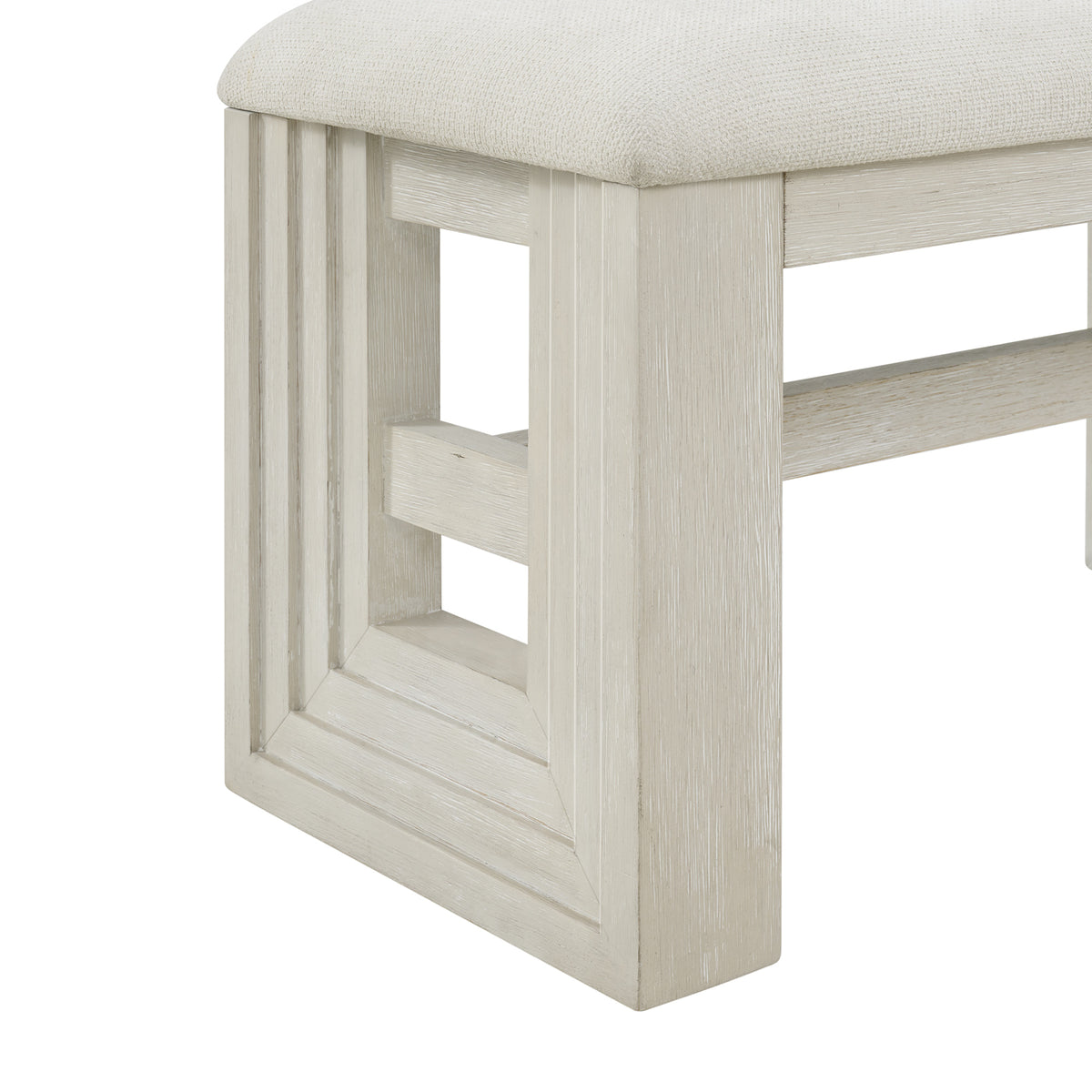 Avalanche Standard Height Dining Set in Antique White-Table and Four Chairs
