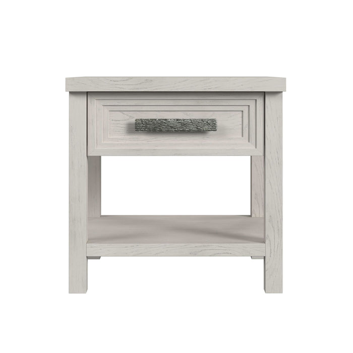 Avalanche End Table with USB in Antique White - Jack’s Furniture and More (Laredo, TX)