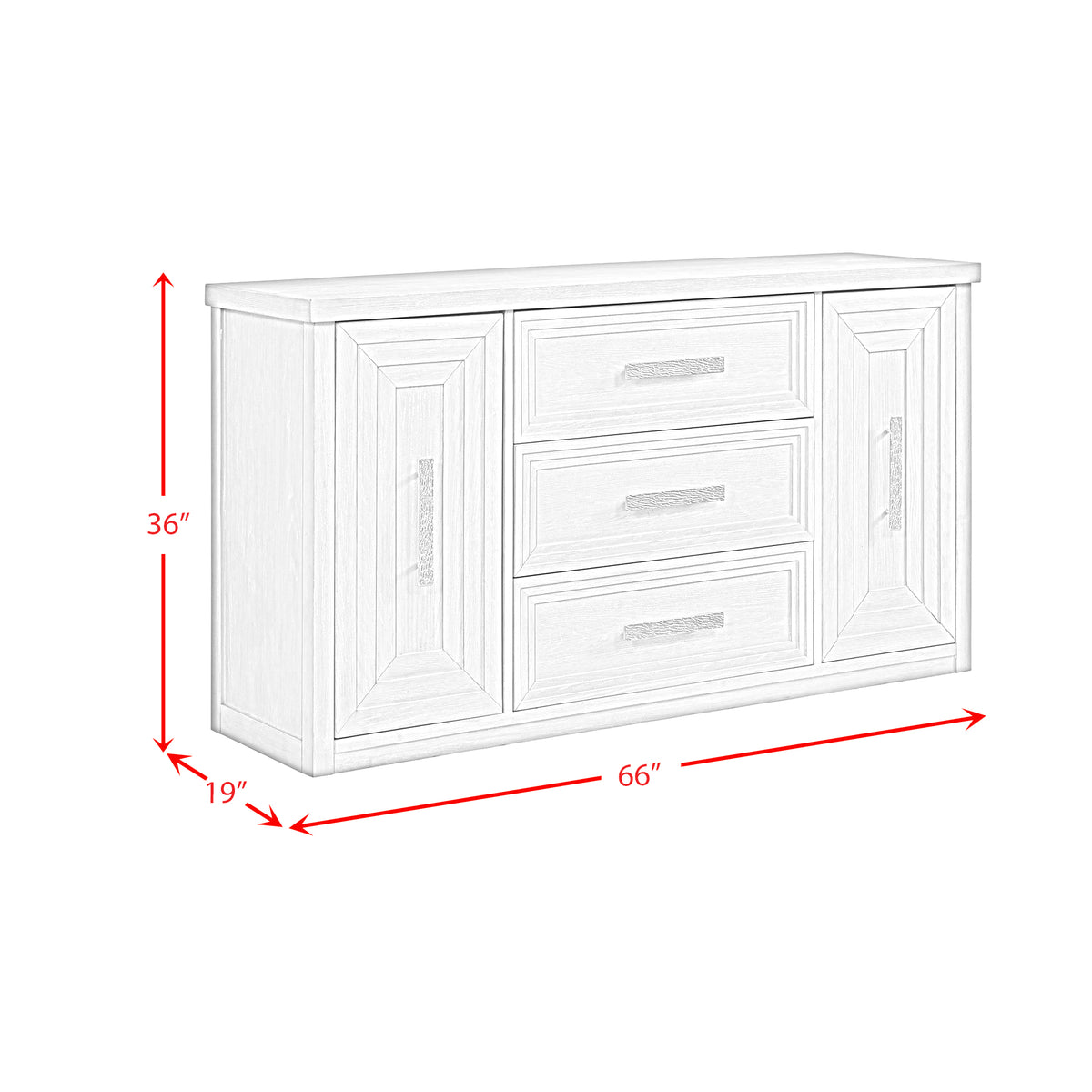Avalanche Server in Antique White