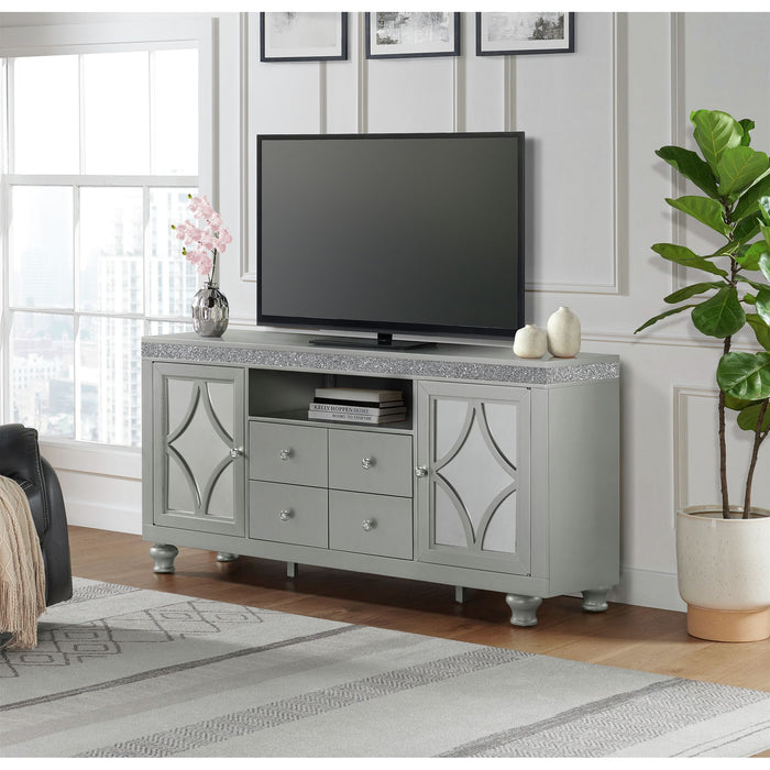 Avril 70" TV Stand in Silver - Jack’s Furniture and More (Laredo, TX)