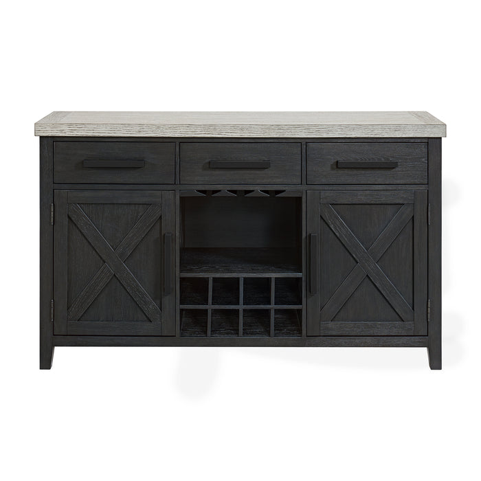 Axel Server in Light Grey and Espresso - Jack’s Furniture and More (Laredo, TX)