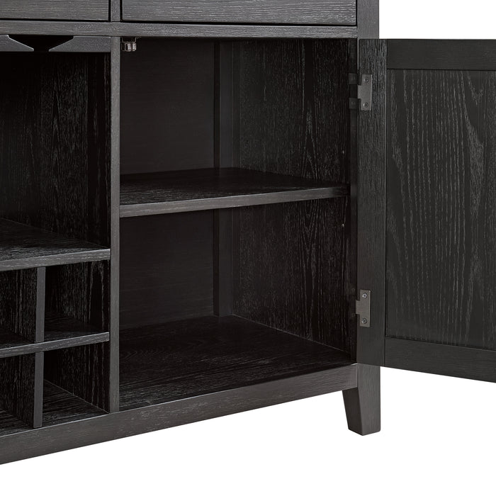 Axel Server in Light Grey and Espresso - Jack’s Furniture and More (Laredo, TX)