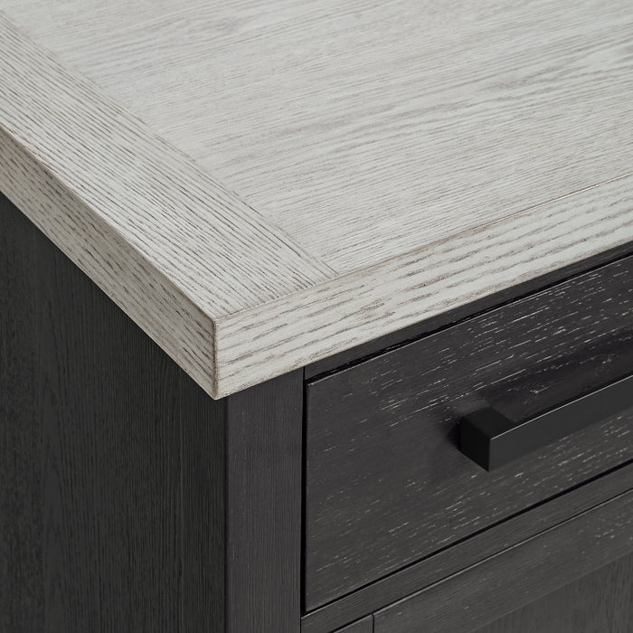 Axel Server in Light Grey and Espresso - Jack’s Furniture and More (Laredo, TX)