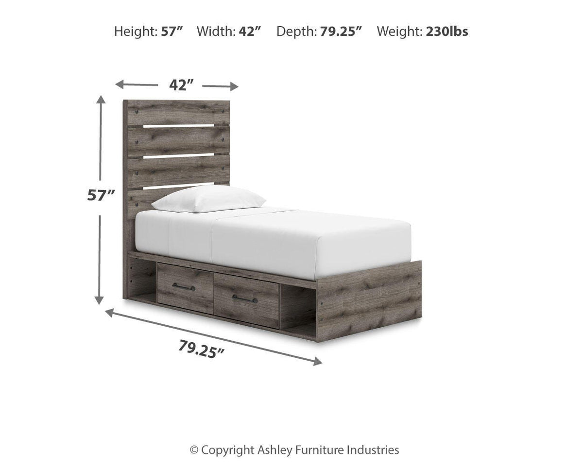 Graystorm Bed with Storage - Jack’s Furniture and More (Laredo, TX)