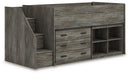 Frandern Loft Bed with Bookcase and Drawer Storage - Jack’s Furniture and More (Laredo, TX)