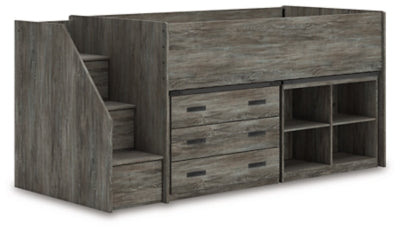 Frandern Loft Bed with Bookcase and Drawer Storage - Jack’s Furniture and More (Laredo, TX)