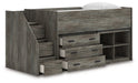 Frandern Loft Bed with Bookcase and Drawer Storage - Jack’s Furniture and More (Laredo, TX)