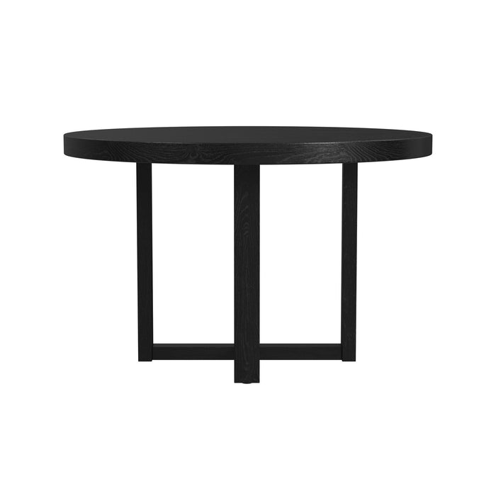 Bahama Breeze 47.5" Round Dining Table in Black - Jack’s Furniture and More (Laredo, TX)