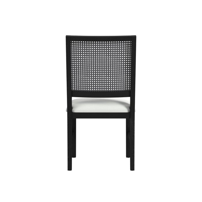 Bahama Breeze Dining Chair with White Fabric in Black (2 Per Carton) - Jack’s Furniture and More (Laredo, TX)