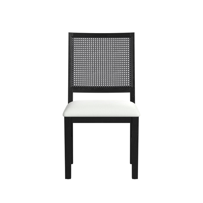 Bahama Breeze Dining Chair with White Fabric in Black (2 Per Carton) - Jack’s Furniture and More (Laredo, TX)