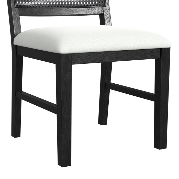 Bahama Breeze Dining Chair with White Fabric in Black (2 Per Carton) - Jack’s Furniture and More (Laredo, TX)