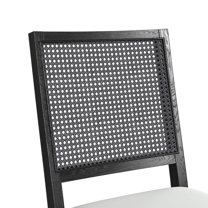 Bahama Breeze Dining Chair with White Fabric in Black (2 Per Carton) - Jack’s Furniture and More (Laredo, TX)
