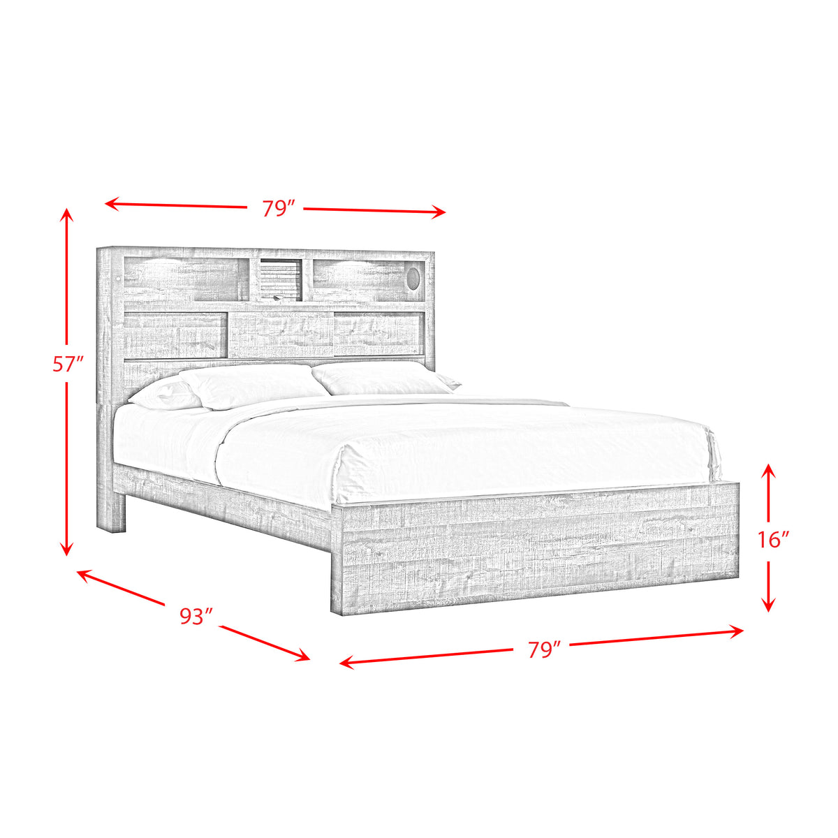 Bailey Panel Bedroom Set with Bluetooth