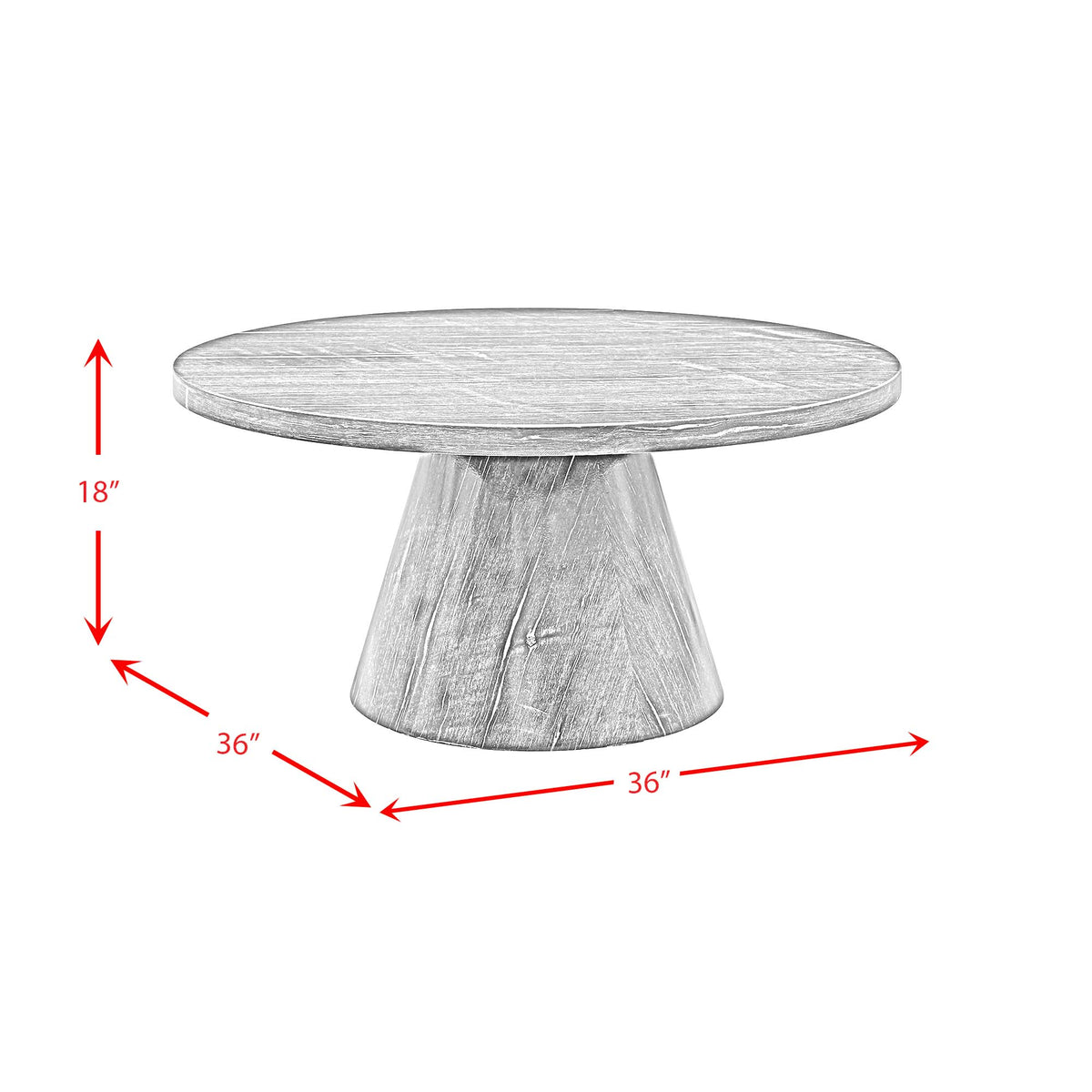 Bellini Round Occasional Coffee Table Complete in Grey - Jack’s Furniture and More (Laredo, TX)