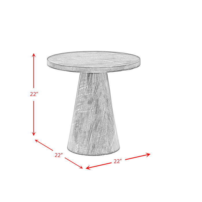 Bellini Round Occasional End Table Complete in Grey - Jack’s Furniture and More (Laredo, TX)